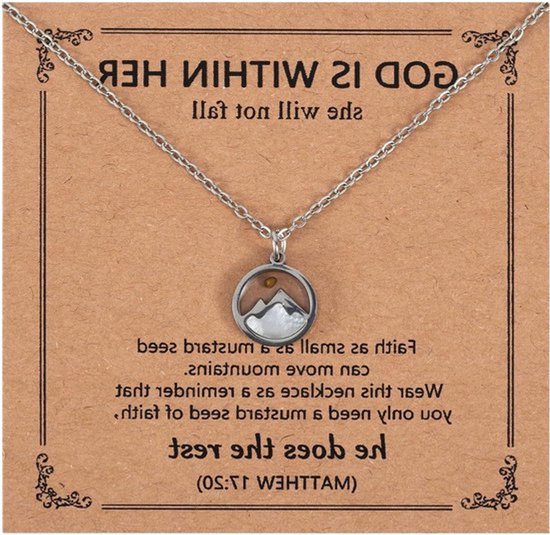Inspirerende Christelijke Ketting met Mosterdzaad, Religieus Geloofssieraad voor Afstuderen en Verjaardag