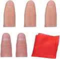 6 stuks magische trucvingers, rubberen magische vingers van 2 inch met verdwijnende zijden rekwisieten, grappige sets en accessoires voor podiumshows, volwassenen en goochelaars