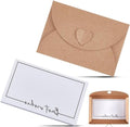 30 Mini-enveloppen met Hartvormige Sluiting - Kraftpapier - 4,1 x 2,8 inch - Voor Visitekaartjes en Cadeaukaarten - Bruiloften en Feestartikelen
