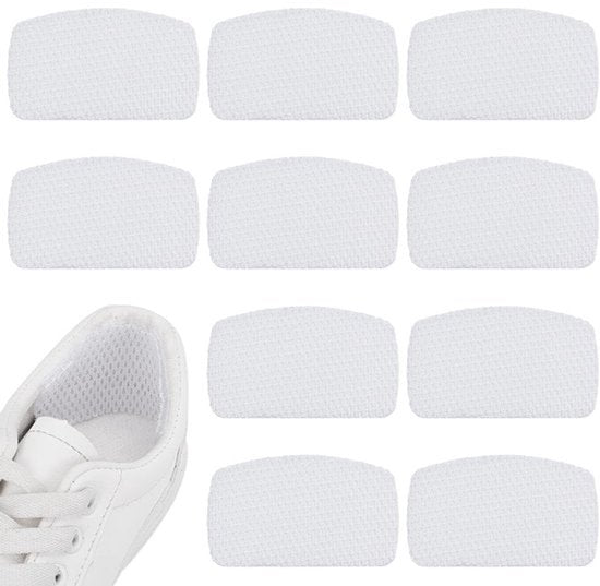 Hielreparatiepads voor sportschoenen, 10 mm dik, wit, zelfklevend, ademend, 3 mm, voor pads met drukontlasting voor sneakers