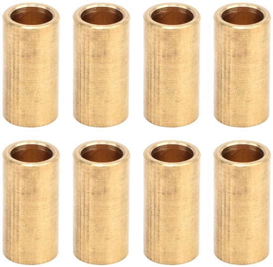 8 stuks bronzen bushing slijtvast kenmerk koper vlakke lagerhuls 8mm x 11mm x 22mm voor elektrische apparatuur