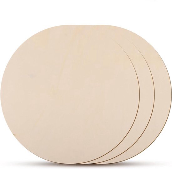 Natuurlijke houten schijven, diameter 30 cm, houten platen knutselen en decoratie, 15 stuks