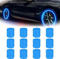 Lichtgevende autobandenventieldoppen - 12 stuks - fluorescerende ventieldoppen - stofdicht - universeel - vrachtwagens - SUV's - motorfietsen. .
