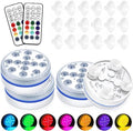 Onderwater LED Lichten - Pack van 4 - 16 RGB Kleuren Veranderingen - Verlichting voor Zwembad en Vijver met RF Afstandsbediening - Zuignappen - IP68 Waterdicht - Decoratieve Verlichting