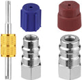2 Stuks R12 naar R134a Conversiekits - Hoge/Lage Druk Adapters met Ventielkern Sleutel
