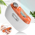 2026 Verbeterde 3-in-1 elektrische nagelknipper en -polijster – Automatische nageltrimmer met LED-verlichting - 2 snelheden, USB-oplaadbaar - opbergvak voor afgeknipte nageltjes, veilig voor baby's en senioren - oranje