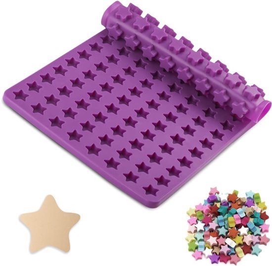 Holte 3D mini-ster 30 x 20 cm siliconen mallen kleine ster - Gummy sjabloon chocolade snoep schimmel stervormig - Gereedschap voor zelfgemaakte hondentraktaties, chips en koekjes