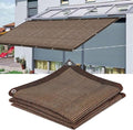 Schaduwnet voor de tuin, zonwering, zonnezeil - ademend en bruin - 3 x 4 meter