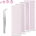 1900 Glitter Rhinestones Zelfklevende 3/4/5/6 mm Ronde Edelstenen voor Plakken met Pincet - Roze Rhinestone Stickers voor Kinderknutselen en Fotolijst.