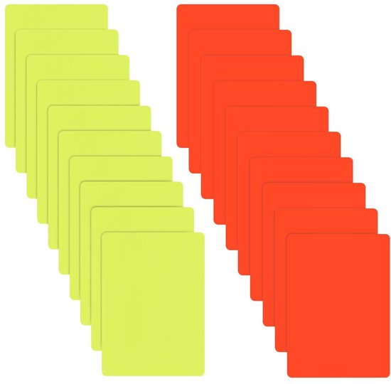 20pcs referee red and yellow cards 80x110mm goal red and yellow cards sets football referee cards sports football referee cards for football matches sports