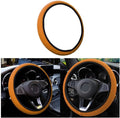 Universele stuurhoes voor auto's, diameter 37-38 cm, elastische stuurhoes, ademende microvezel-ijszijde, warm in de winter en koel in rstate, antislip, geurloos (oranje)
