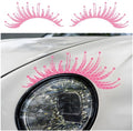 Wenkbrauwstickers, koplamp, auto, reflecterend, autokoplamp, carrosserie, stickers voor decoratie, autokoplamp, universele decoratieve accessoires (roze)