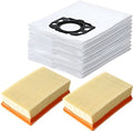 2x HEPA Filter & 10x Stofzakken geschikt voor Karcher MV4 MV5 MV6 WD4 WD5 WD6 Voor Karcher WD4000 - WD5999 2.863-006.0 Onderdelen vervanging stofzuigerzak