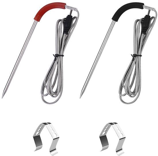 2 stuks vervangende probes compatibel met Weber gas- en rookvuurthermometer - Vervangende set vleesgrill-probes