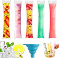 100 stuks - Popsicle zakjes - BPA-vrije ijspop - Ijslollenzakjes - Met trechter - IJsvormpjes - Voor yoghurt, ijsbonbons, feestfavorieten