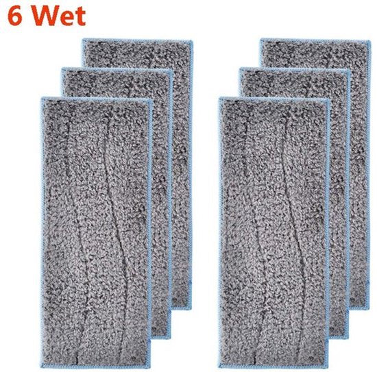 Dweil pads geschikt voor iRobot Braava Jet M6 voor nat dweilen M6134 Luxe Dweilpads Dweilrobot - 6x Microfiber Microvezel Dweil Doekjes Pads Set - Dweildoeken Nat Dweilen