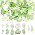120 stuks acryl bladkralen, kleine bladvormige kralen, plantenhangers, ornamenten voor het maken van sieraden, hangers, armbanden, oorbellen, kettingen voor het maken van sieraden.