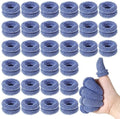 Vingerbanden vingerbescherming vingerpleisters ademende vingerhulzen vingerbandage vingertopbescherming voor werk keuken tuin (blauw) - Set van 30