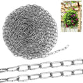 Stalen ketting verkocht per meter, 10 m metalen ketting, diameter 1,5 mm ketting roestvrij staal, ronde stalen ketting, sterk voor het ophangen van lampen, zandzak, hangstoel,