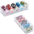 2 stuks doorzichtige pokerchip-tabletts van kunststof, casino poker, chip, houder, poker, chiphoes met afdekking voor chip in standaardformaat, elk kan 100 chips bevatten