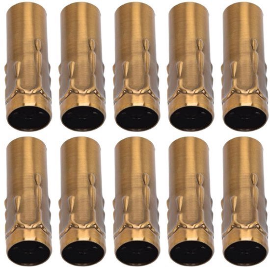Stuks Kaars Lamphouder Buis Basislamp Mouw Kristallen Kroonluchter Buis Scheurpatroon E14 Accessoires Rechte Buis Waterbuis voor Behuizing Metalen - Set van 10