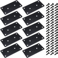 10 x platte houders voor de reparatie van platte platen, bevestigingsbeugel met schroeven voor montage van planken en kasten