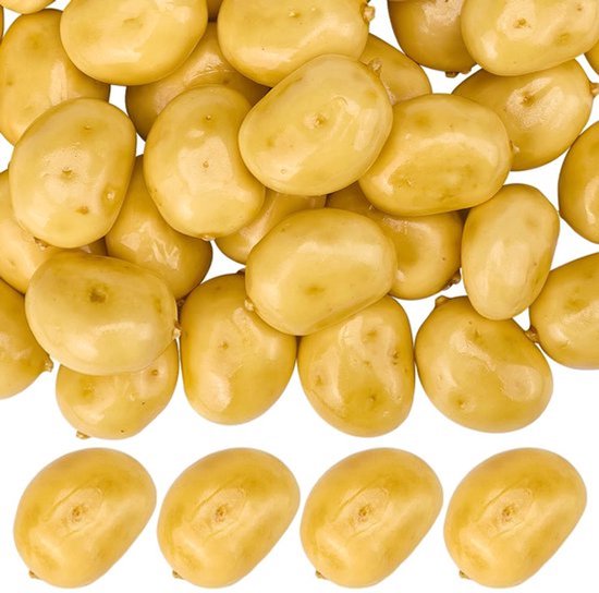40 stuks kunstmatige groenten van schuim, simulatie van levensechte aardappelen, voedseldecoratieve bubbelaardappelen voor thuis, keuken, fotografie, model, feest, pub, decoratie, kast, ornament