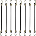 8 stuks korte elastische bungee touwen mini bungee straps haken handige lichte elastische bungee koorden voor het beveiligen van zeilen bagage tenten