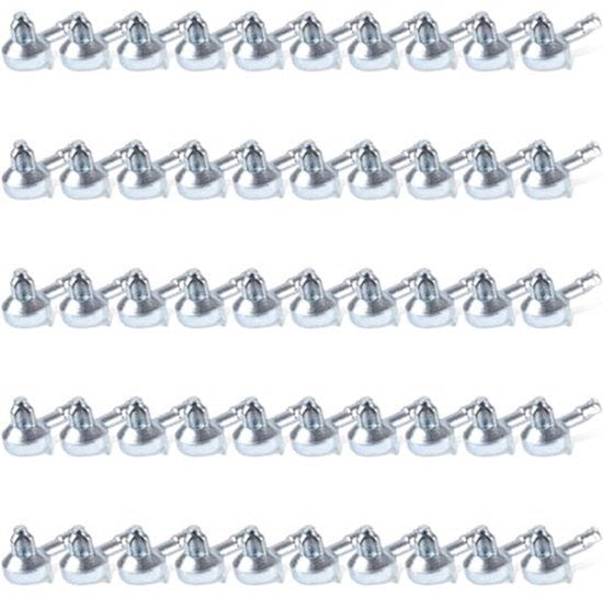 50 Stuks Shelf Support Pens - Zink Legering - Voor Ikea Billy Boekenkast 131372