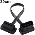 OBD2 verlengkabel 16-pins stekker naar bushing OBD2 verlengkabel diagnostische adapter (30 cm)
