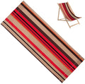 Burly Wood Sling Stoel Vervangende Doek - Oranje Zwart Gestreept 113x43cm - Opvouwbare Tuinstoel