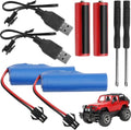 Pack van 2 Lithium Batterijen 3.7V 800mAh USB Oplader SM-2P Compatibel met Auto's RC Modellen E35 DE38 DE40 DE50 DE55 TB202 TM141 Batterijen voor Modelbouw