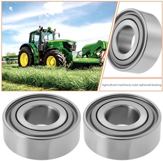 4 stuks grasmaaierlagers 204RR6 Z9504RST P204RR6 204BBAR Compatibel met John Deere JD9259 JD9296 Compatibel met Allis Chalmers 536986 OD 45,2 mm ID 19,05 mm Hoogte 15,5 mm