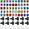 Veiligheidsogen voor Dieren Poppen Maken - Ogen - Kristallen - 18 mm - Glas Cabochon - Drakenogen - Schijven - Sluitring - 25 paar - Rond