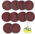 100 Stuks Schuurpapier Set met 2 Inch 50mm, Schuurdiscs Schuurpapier, Schuren met Schuurpad en Schacht