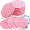 Gezichtsreinigingsspons - Reinigende sponzen - Zachte exfoliërende pads - Gecomprimeerde reinigingspads - Roze - Huidverzorging - Make-up verwijderen - Geschikt voor gezichtsverzorging - 60 stuks