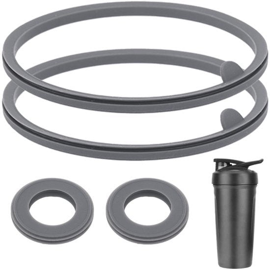 4 stuks vervangende pakking voor Blenderbottle Strada Flip Shaker Cup, 2 maten Siliconen dekselpakking Accessoires Lekvrij voor Blenderbottle Strada Shaker 24oz & 28oz (grijs)
