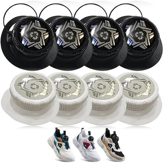 8 stuks draaiende schoen gespen, automatische veters voor snelle release zonder strikken - perfecte pasvorm voor sportschoenen, leren schoenen, casual schoenen, werkschoenen
