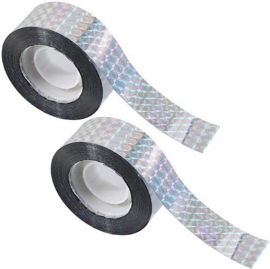 80 m x 2 rollen vogellint, dubbelzijdig reflecterend afschriktape om vogels, duiven en ganzen weg te houden van bomen, planten, gewassen, tapes en reflectoren voor buiten, huis, tuin en terras