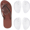 2 Paar String Sandal Kussens Pad, Siliconen Thong Flip Flop Kussen Duidelijke Sandal Teen Beschermers Sandal Gel Antislip Voorvoet Kussens Inlegstukken voor Voetbescherming voor Sandalen Mannen Vrouwen