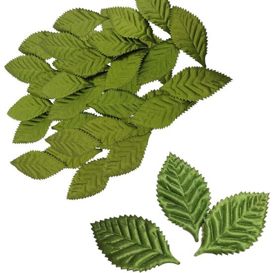 Groene kunstbladeren - decoratie - set van 100 - 5 cm
