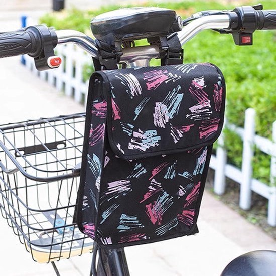 Fietsstuurtas met waterdichte dubbellaagse opbergvakken en stereoscopisch design (kleurrijk)