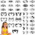 Tattoo-sjablonen-Kinderen-42 stuks-Herbruikbare-gezicht en lichaam-stencils voor Halloween