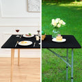 4 stuks-Tafelkleed - Halfopen tafelkleed - Bureaubeschermer - Elastisch tafelkleed - Wasbaar - Campingaccessoire - Geschikt voor picknicks, kamperen en buitengebruik - Zwart - 76*121 cm