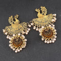 Jhumka Bell Kralen Pauw Indian Stud Grote Dangle Oorbellen voor Vrouwen - Bohemian Vintage Dier Studs