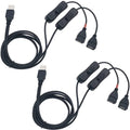 USB ON-OFF-schakelaar 2 stuks 1 m Y-verlengkabel met dubbele schakelaar male-to-female verlengkabel data kabel voor led-bureaulamp ventilator LED-strip enz.