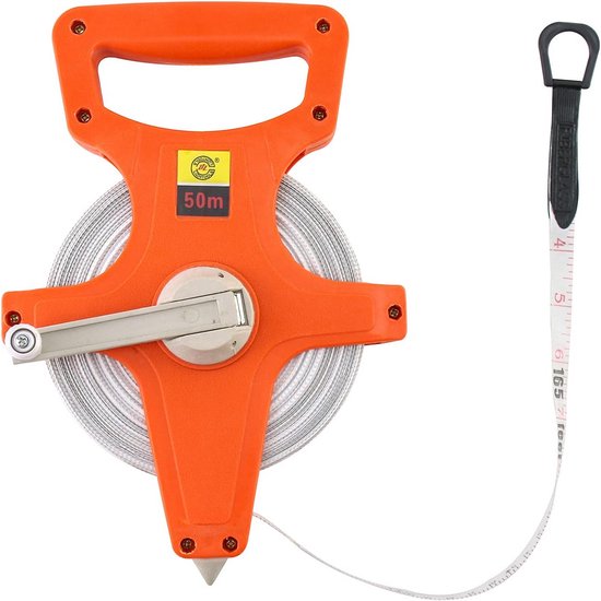 Professioneel Fiberglas Meetlint, Rol van 50 Meter / 165 FT, Dubbelzijdig