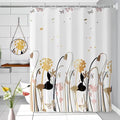 Waterdichte Douchgordijn 100 x 200 cm met 6 Haakjes, Antischimmel PEVA Gordijn met Oogjes en Ringen voor Badkamer Decoratie