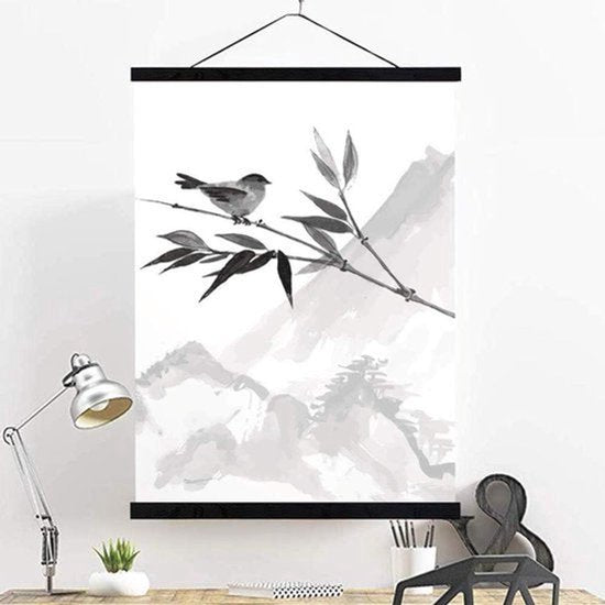 Houten Poster Hanger - 80cm Magnetisch Frame voor Posters - DIY Design - Wanddecoratie - Kunstwerk Ophangsysteem