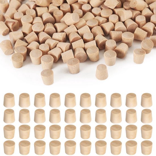 160 stuks houten pluggen met platte kop, 5 mm houten pluggen voor schroefgaten, houten doppen voor schroefgaten, pluggen voor houten schroefafdekkingen voor meubelreparatie